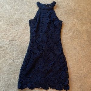 Lace Body Con Mini Dress
